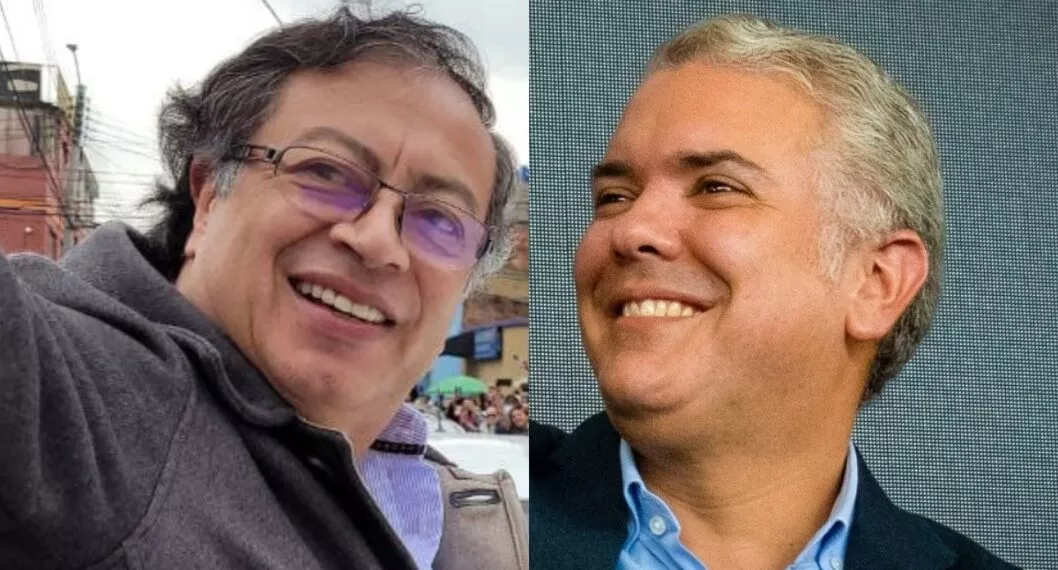 Gustavo Petro e Iván Duque, presidente electo y presidente saliente de Colombia.