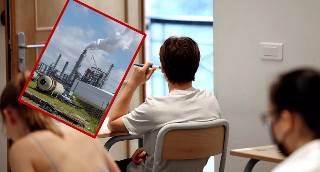 Imagen de estudiantes y de refinería ilustra artículo ¿Idea de Gustavo Petro afectará carrera de Ingeniería de Petróleos en Colombia?