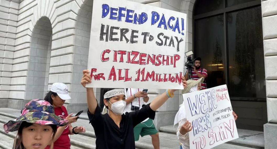 Imagen de los defensores de migrantes en Estados Unidos que quieren seguir con Ley Obama