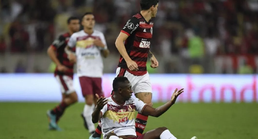 Escena del partido entre Flamengo y Deportes Tolima este miércoles 6 de junio del 2022.