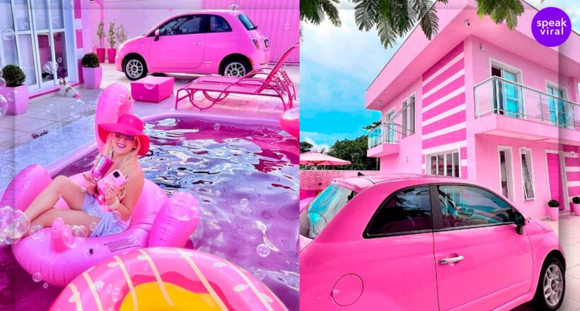 Imagen de la 'Influenciadora' brasileña que convirtió su casa en la mansión de la Barbie