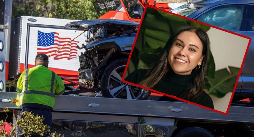 Imagen de vehículo estrellado y de Camila López ilustra artículo Google dio USD 100.000 a empresa de colombiana dedicada a causas de poca cuantía 