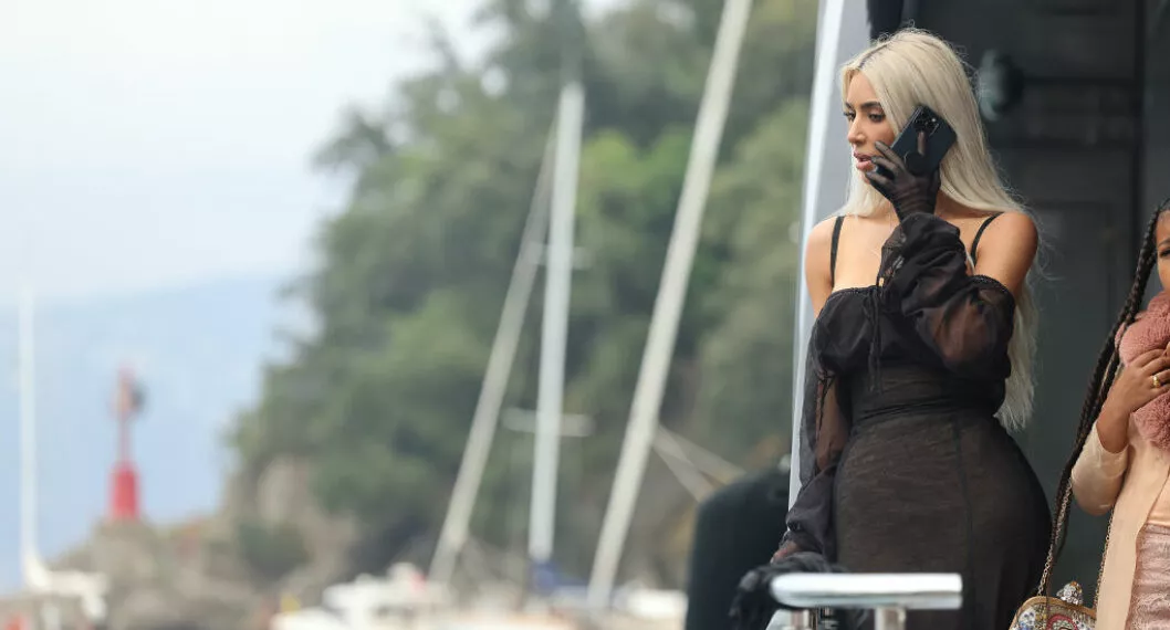 PORTOFINO, ITALY - MAY 21: Kim Kardashian arrives back in Portofino on May 21, 2022 near Portofino, Italy. (Photo by NINO/GC Images)