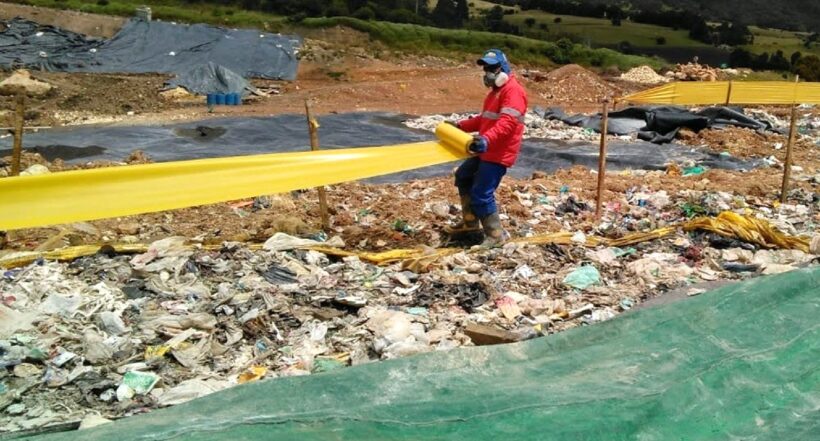 Relleno Doña Juana de Bogotá, donde hubo un muerto por accidente de tránsito con camabaja.