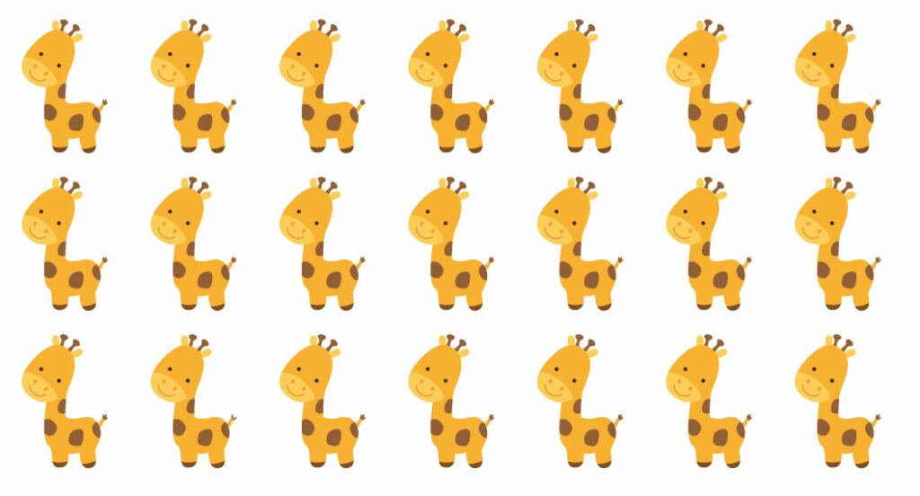 Reto visual: encuentra la jirafa diferente en la imagen