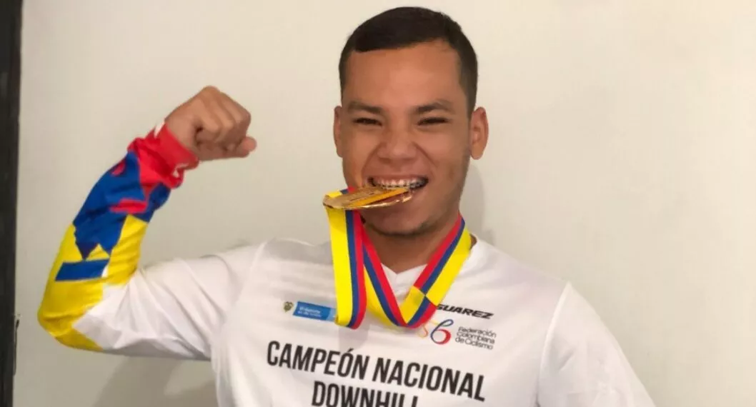 Ciclomontañista vallenato desafió pista ‘suicida’ y se colgó el oro 