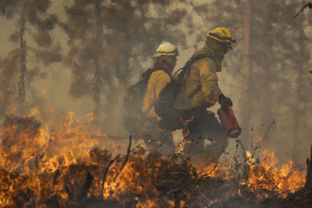 Por ola de calor, gigantesco incendio se propaga California, EE.UU.