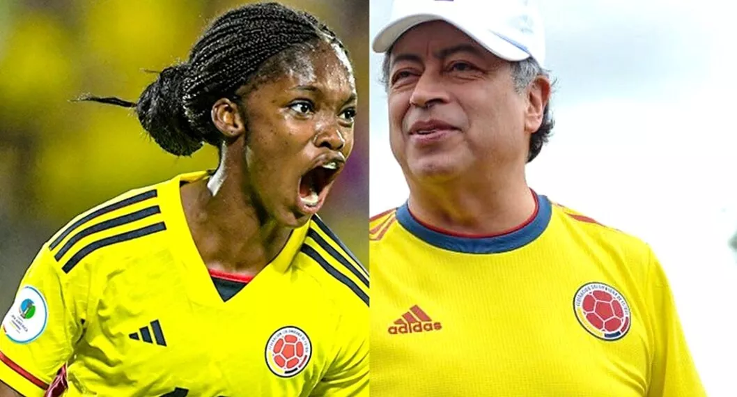Gustavo Petro, que aprovechó triunfo de Selección Colombia Femenina; propuso liga. Fotomontaje: Pulzo.