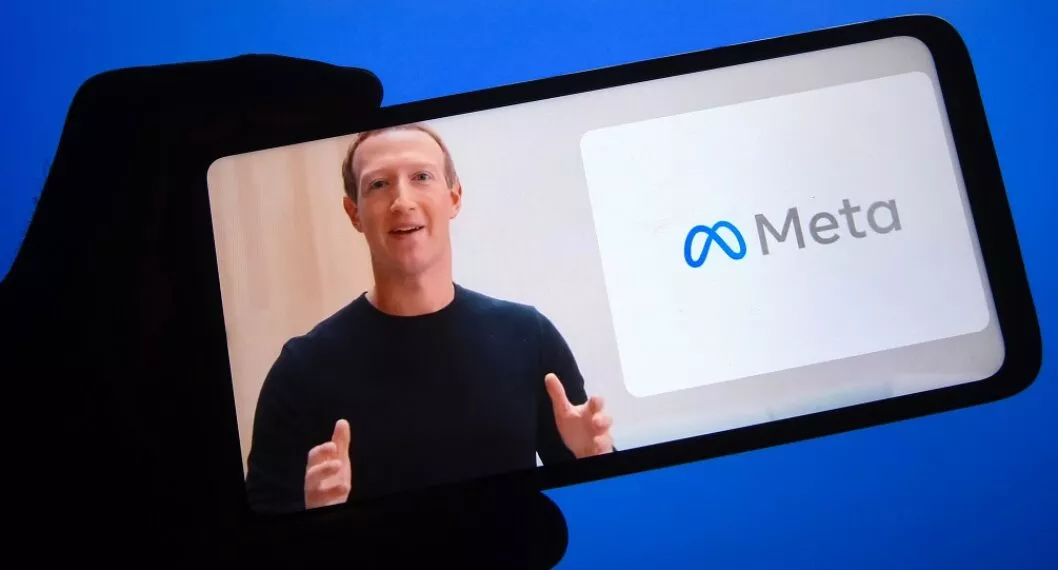 Mark Zuckerberg y logo de Meta ilustra nota sobre que lo demandaron por el nombre de la empresa