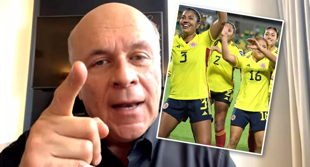 Carlos Antonio Vélez, que explicó sobre fútbol femenino y Selección: “Cuestan y no producen”. Fotomontaje: Pulzo.