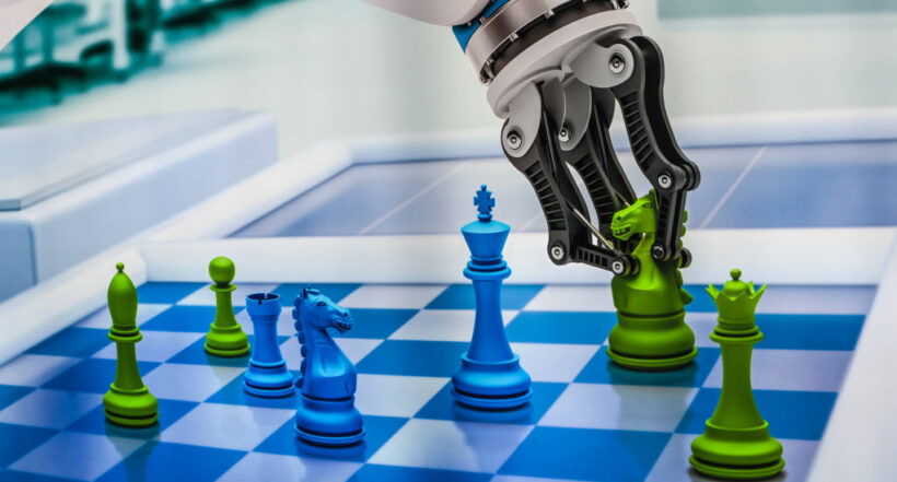 Imagen de un Robot que le rompió el dedo a un niño en pleno torneo de ajedrez por una falla