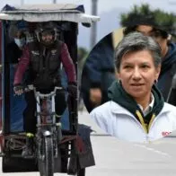 Claudia López aclaró que los bicitaxis no deben salir de circulación porque cumplen las normas de Tránsito, contrario a lo que está pasando con los mototaxis. 
