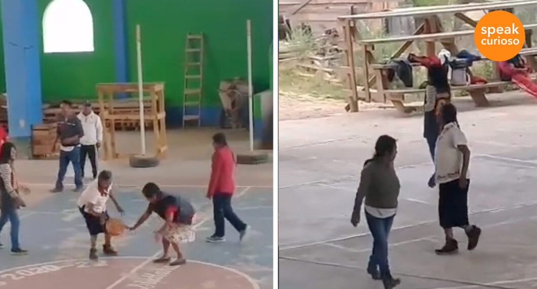 Imagen de la abuela en México que les enseña a jugar baloncesto a otras mujeres más jóvenes