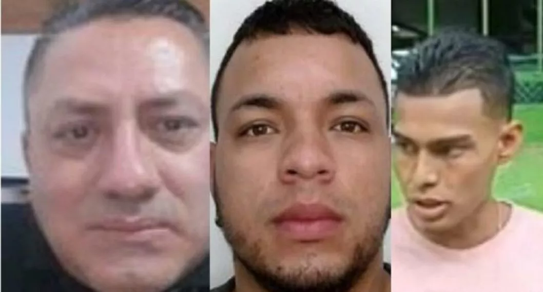 Kevin Jair Rodríguez Núñez, Milton Alejandro Giraldo González pensionado de la Policía y Carlos Alberto Navas Montiel.