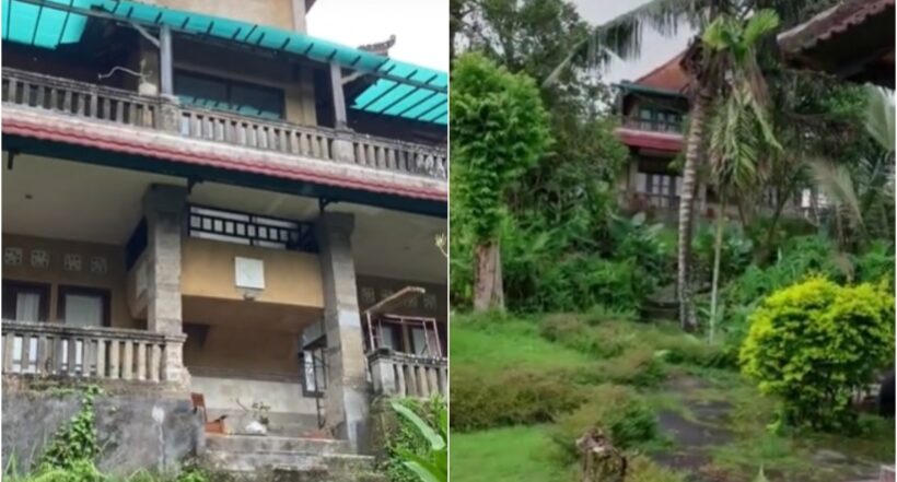 El hotel abandonado que encontró por Airbnb una turista en Bali, Indonesia.