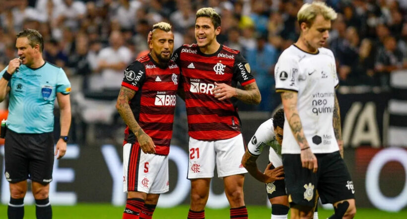 Imagen de los equipos de Copa Libertadores, a propósito de la programación de juegos de cuartos de final, Flamengo favorito