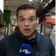 En Noticias Caracol, vendedora de plaza de mercado gritó furiosa a Juan Diego Alvira.