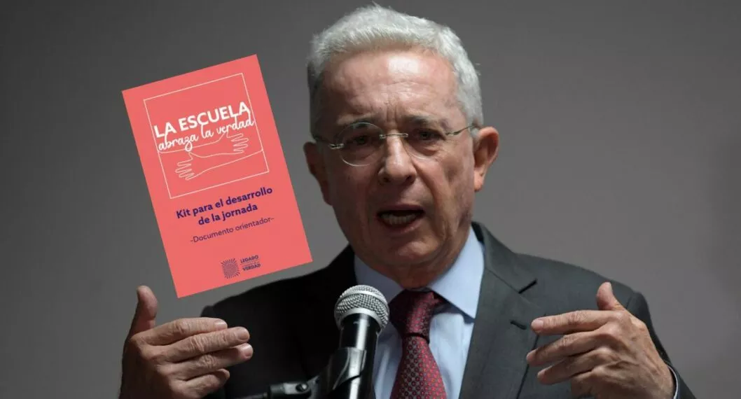 El expresidente Álvaro Uribe anunció que el Centro Democrático publicará una cartilla alternativa a la de la Comisión de la Verdad.