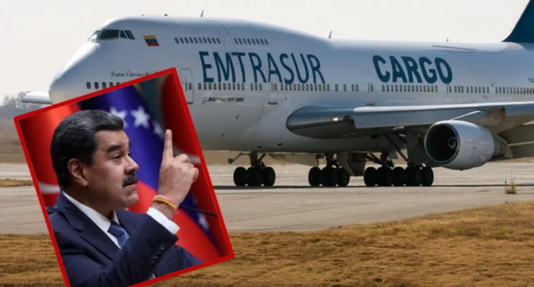 Nicolás Maduro y avión de Conviasa incautado en Argentina