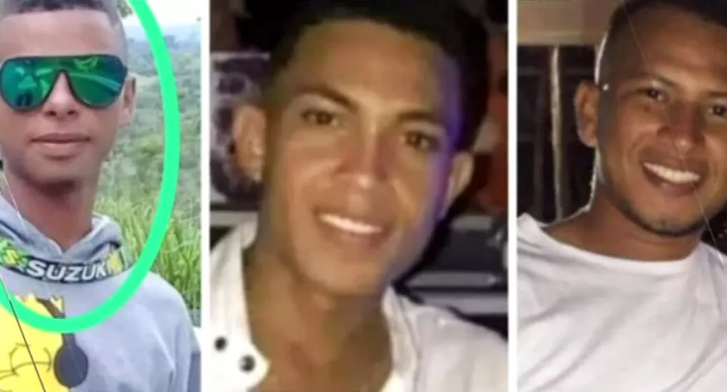 Jóvenes de Chochó, Sucre, que habrían sido asesinados por el coronel de Policía Benjamín Núñez, según testigos.