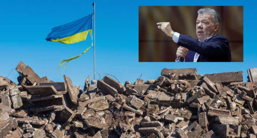 El expresidente de Colombia, Juan Manuel Santos, llegó a Ucrania en medio del conflicto con Rusia. 