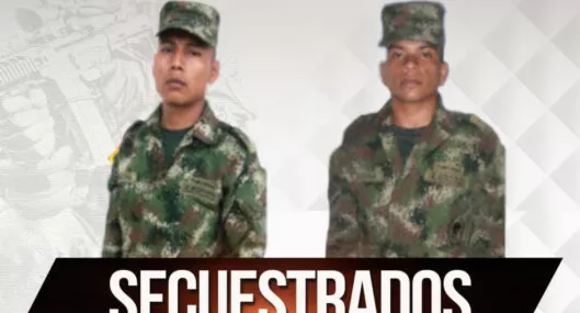 Foto de los soldados secuestrados en Arauca por el Eln.