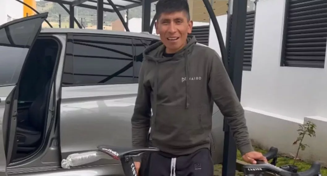 El ciclista Nairo Quintana revolucionó las redes sociales con un invento durante su entrenamiento en Colombia.