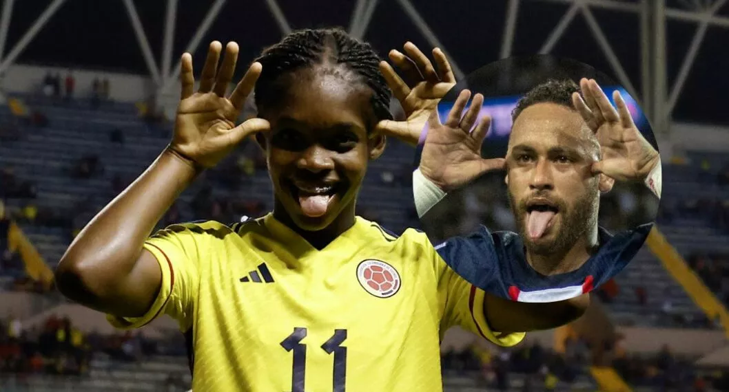 Fotos de Linda Caicedo y Neymar, en nota de Selección Colombia Femenina Linda Caicedo se comparó con Neymar y tuvo reacción
