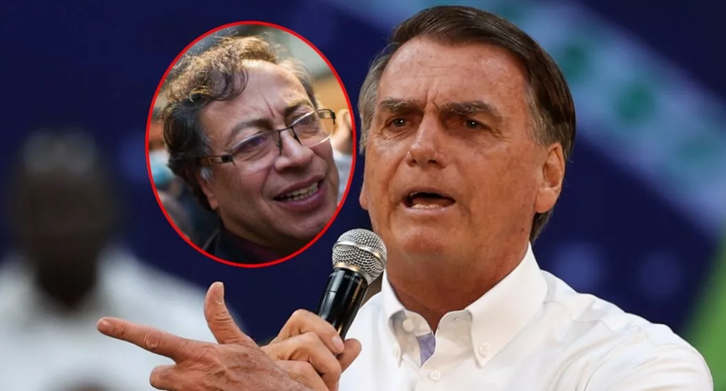 Jair Bolsonaro, presidente de Brasil, criticó a su homólogo de Colombia, Gustavo Petro.