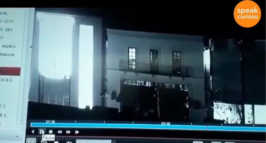 Imagen del video de un supuesto evento paranormal en centro comercial de Chile