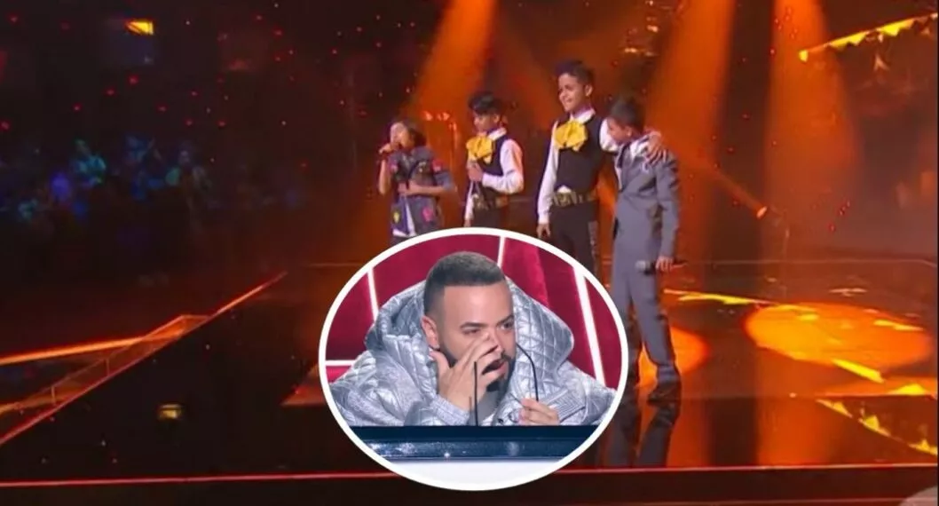 El cantante venezolano Nacho, no aguantó las lágrimas por la presentación de 4 niños en 'La voz kids'.