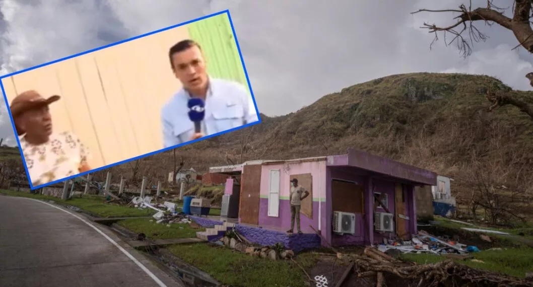 Isleño denuncia entrega de casas en Providencia durante reportaje de Juan Diego Alvira