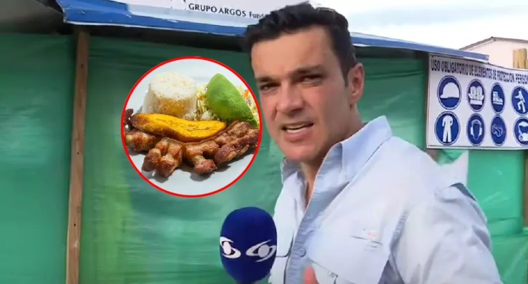 Juan Diego Alvira (Noticias Caracol), sorprendido por precio del corrientazo en Providencia.
