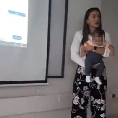 Profesora cuida bebé de una alumna y se hace viral en redes sociales