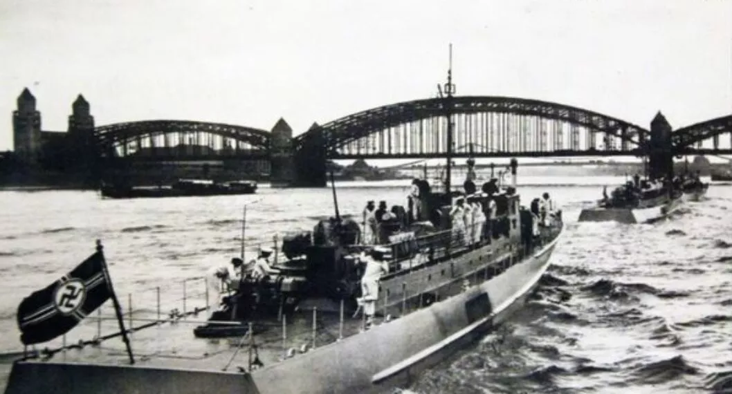 Imagen del bajo nivel del río Danubio dejó expuestos buques de guerra de la Alemania nazi 