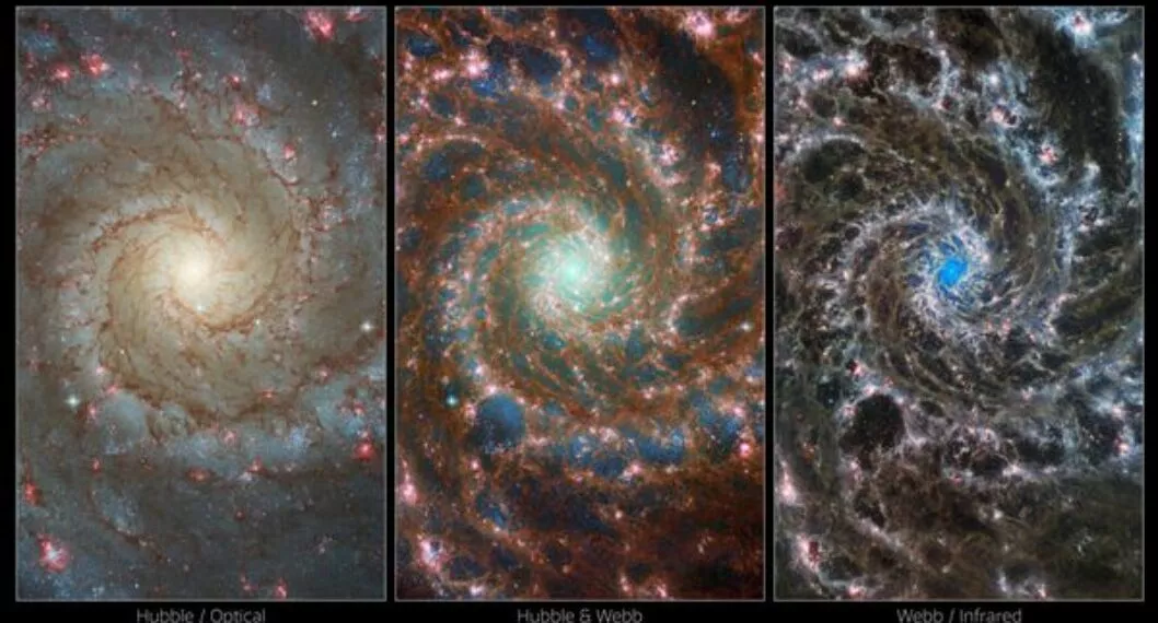 La increíble imagen de la “galaxia fantasma” captada por el telescopio James Webb