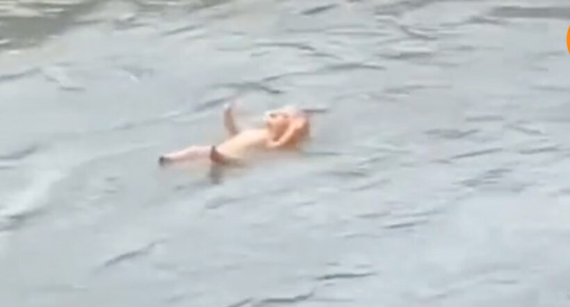 Imagen del video de muñeca nadando sola que causa controversia y se vuelve viral en redes