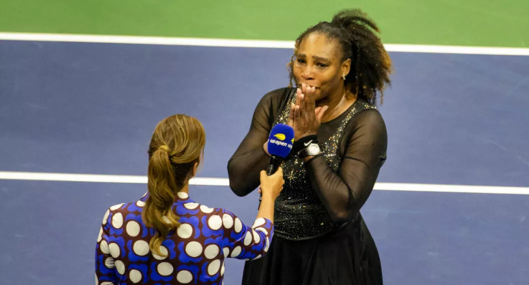 Serena Williams, compungida tras su eliminación del US Open del 2022.