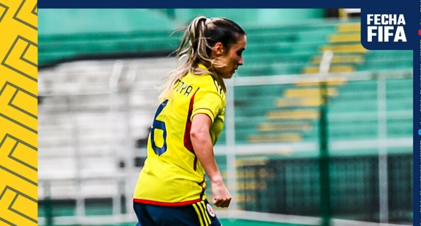 Imagen de una jugadora de la Selección Colombia Femenina que venció a Costa Rica en amistosos en Cali