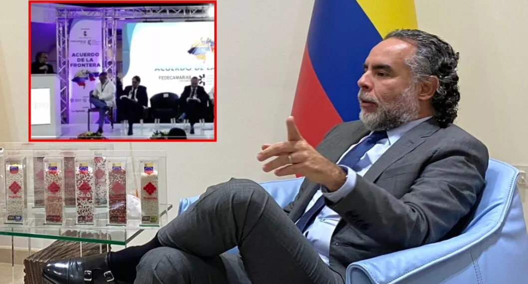 Armando Benedetti, embajador de Colombia en Venezuela responde con vehemencia a acusaciones por estar 'borracho' en evento público.