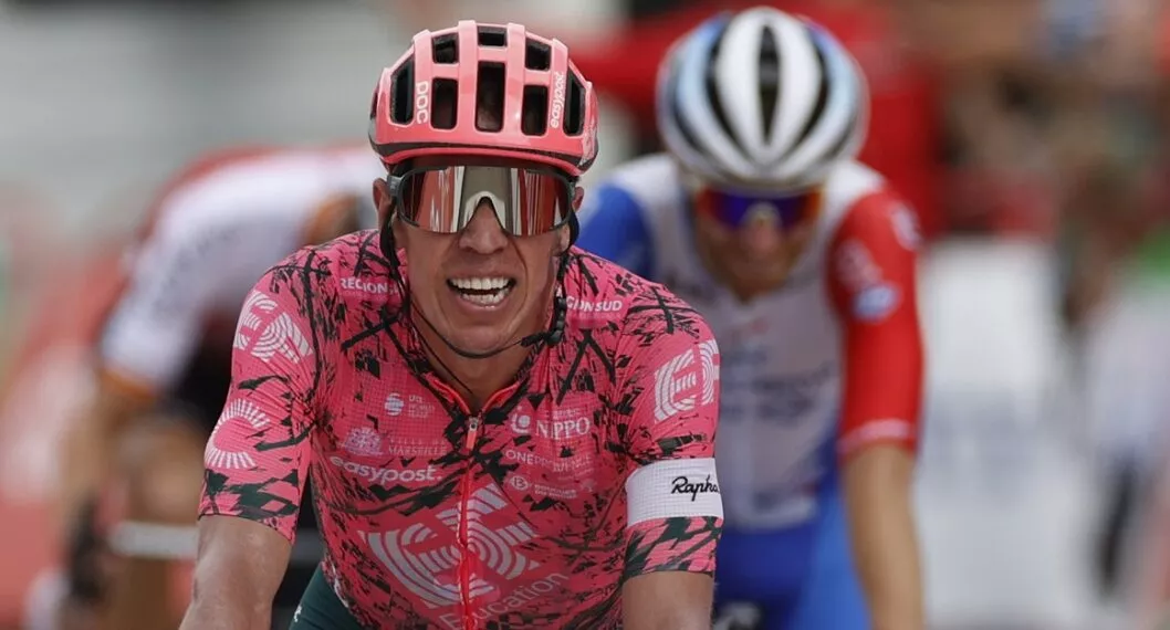 Rigoberto Urán al ganar la etapa 17 de la Vuelta a España