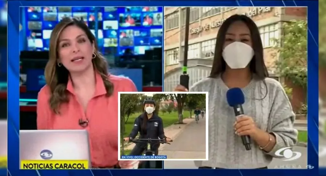 Ana Milena Gutiérrez y Tatiana Gordillo, periodista de Noticias Caracol que denunció que está siendo suplantada.