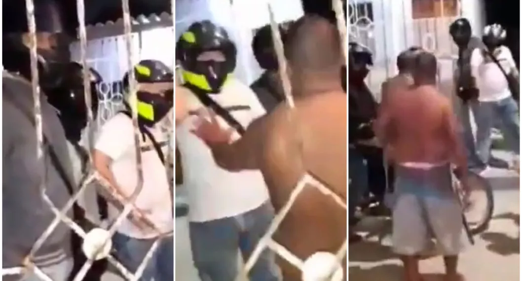 Una familia de Barranquilla grabó el momento en el que tres hombres 'gota a gota' llegaron hasta su casa de manera agresiva para cobrarles. 
