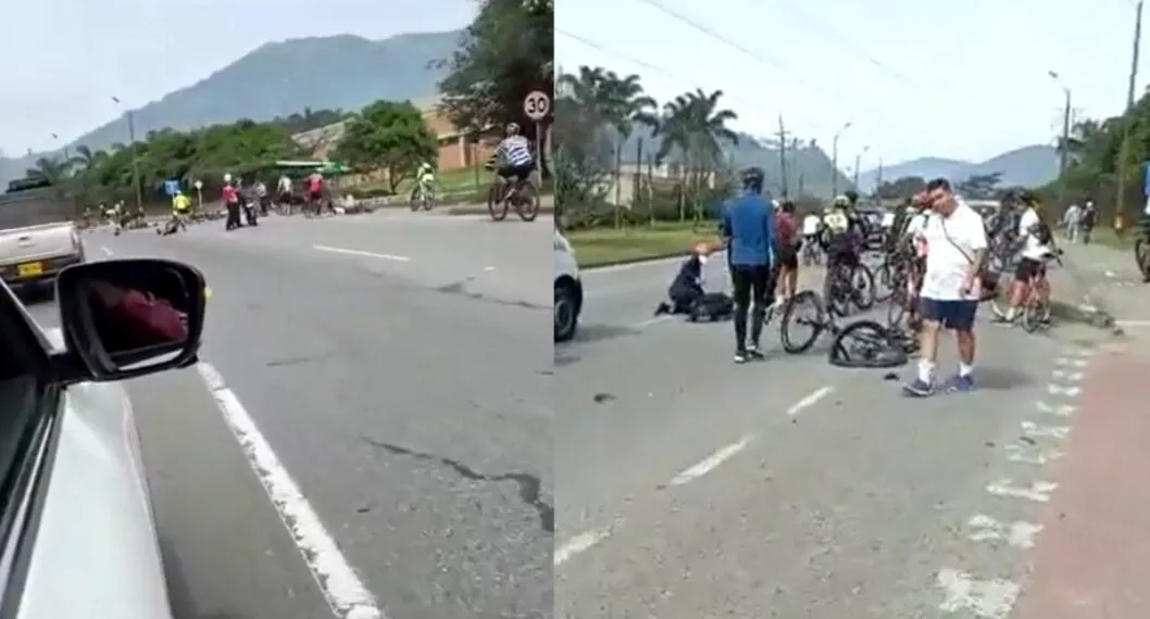 Este domingo seis ciclista fueron atropellados en la vía entre Copacabana y Girardota, en Antioquia. El conductor huyó, pero está identificado.