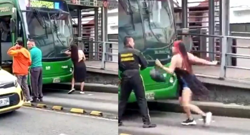
Una mujer en estado de ebridad cogió a besos y abrazos un Megabus, que presta servicio en Pereira y Dosquebradas. Además, peleó con un vigilante.