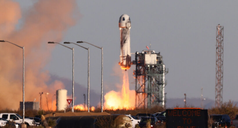 Imagen de referencia a propósito del cohete de Blue Origin que explotó en el despegue.