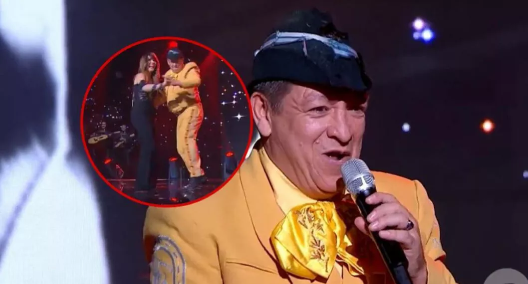 Foto del hombre que imitó a Cantinflas en La voz senior y puso a bailar a Kany García.