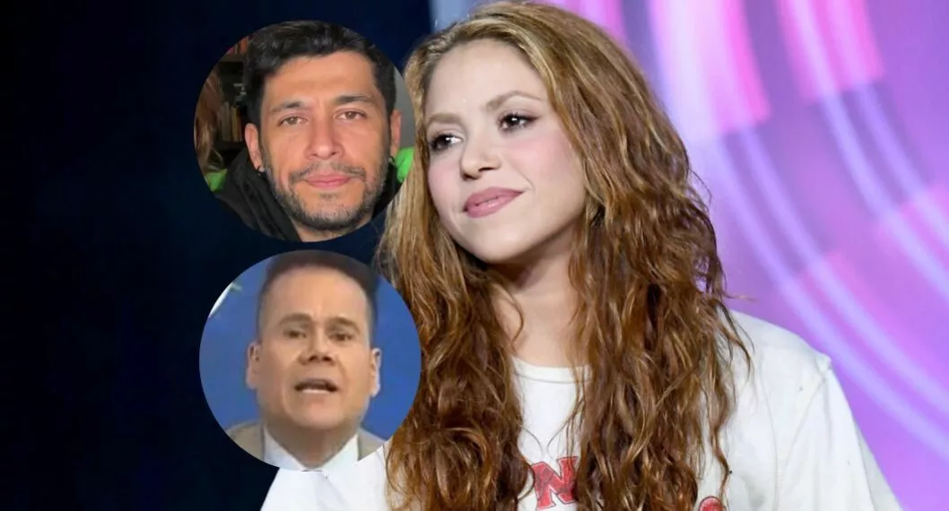 Fotos de Santiago Alarcón, Ariel Osorio y Shakira, en nota de pulla a Lo sé todo en España por supuesto hijo de Santiago Alarcón con Shakira.
