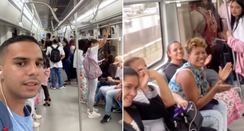 El video de un joven pidiendo cantarle el cumpleaños a su novia en el metro de Medellín se hizo viral.