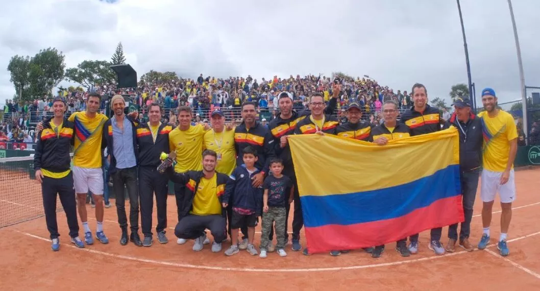 Foto del equipo de Colombia de Copa Davis.